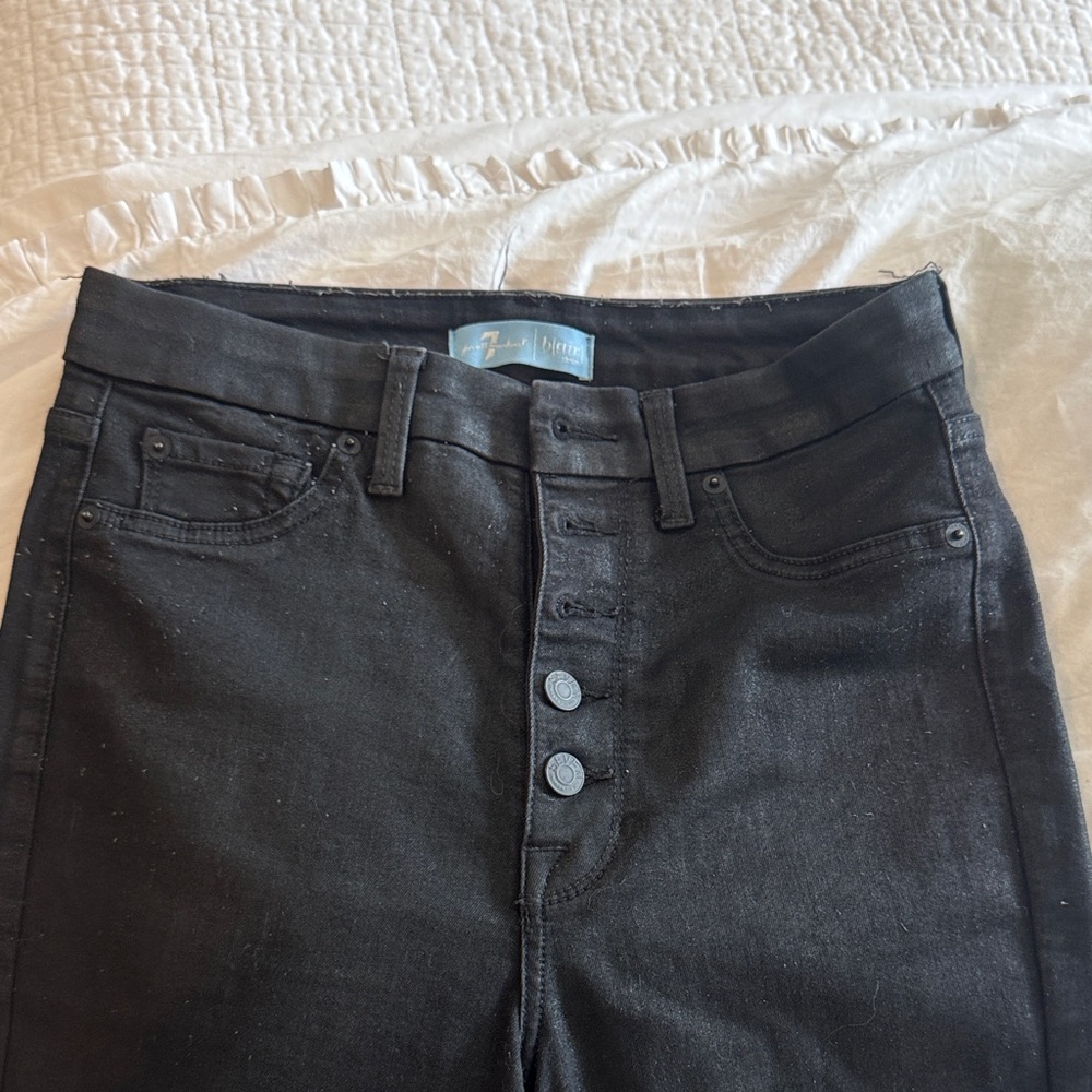 7 For All Mankind High Rise Black Jeans